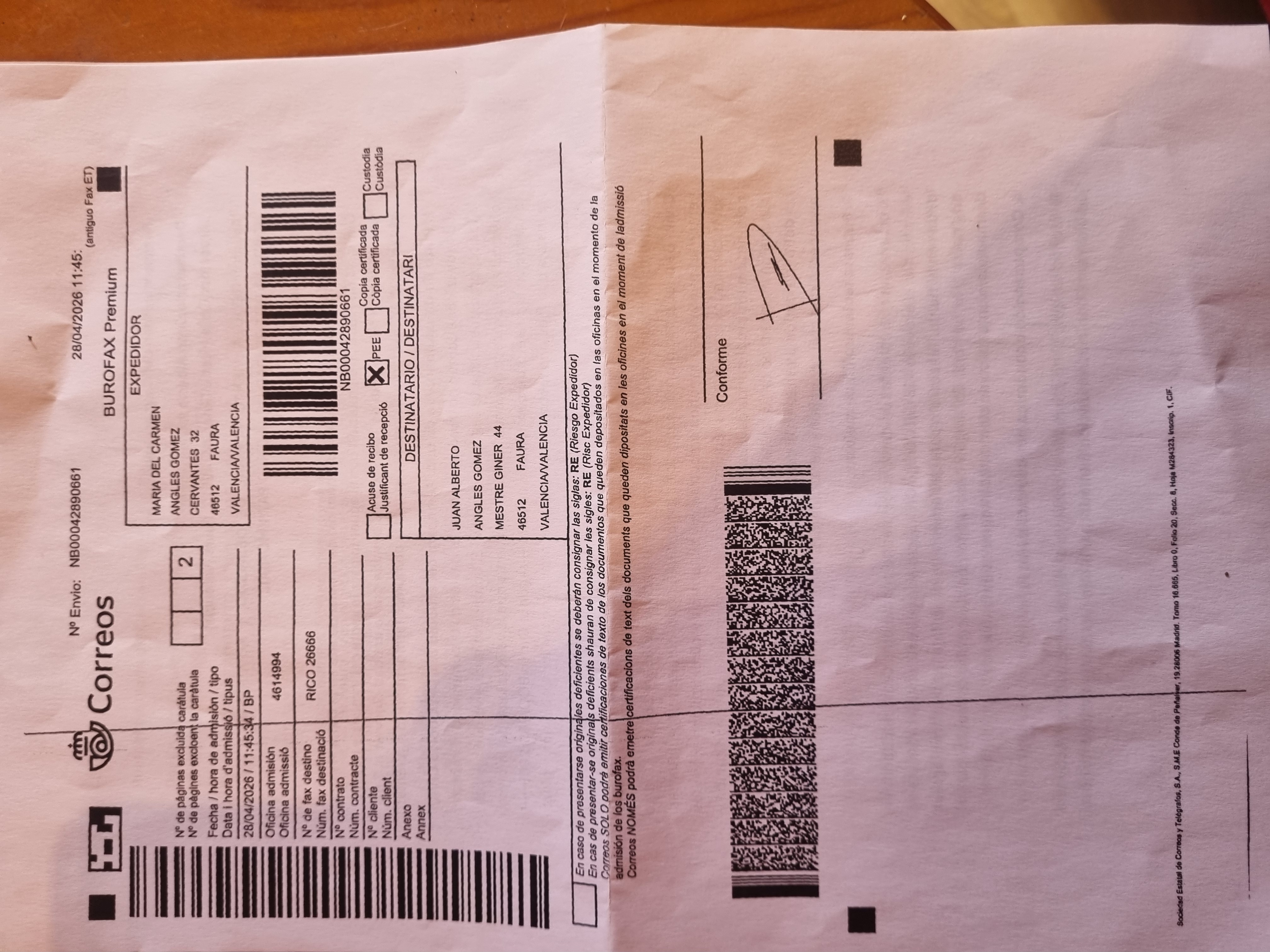 Burofax sorpresa pag 1.